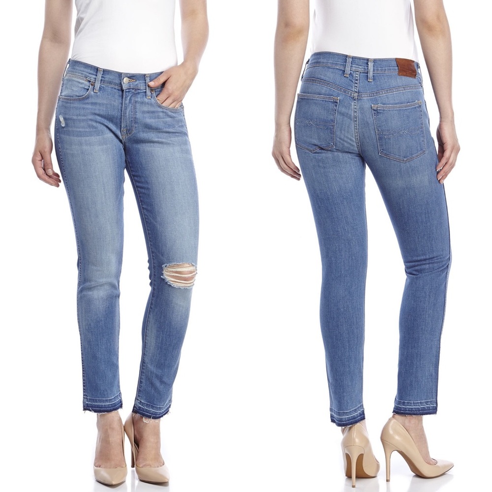 Lucky Brand Charlotte Rail Raw Hem Ankle Jeans Women's Size 2/26 Distressed